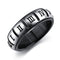 Wedding Rings Stainless Steel Rings for Couples Black Roman Numerals Rings