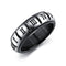 Wedding Rings Stainless Steel Rings for Couples Black Roman Numerals Rings