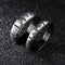 Wedding Rings Stainless Steel Rings for Couples Black Roman Numerals Rings