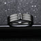 Balck Titanium Steel Bands Rings For Men with Cubic Zirconia Men's Jewelry Gifts