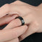 Balck Titanium Steel Bands Rings For Men with Cubic Zirconia Men's Jewelry Gifts