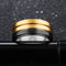 Black and Gold Three-Ring Titanium Steel Men's Ring Smooth Food Ring can be rotated