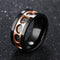 Men Jewelry Titanium Steel ring Rotating Roman Numbers Rings