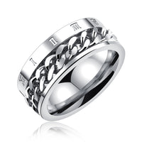 Chain Rotating Ring Stainless Steel Rings for Men