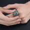 Stainless Steel Silver Black Animal Style Harpy Dog Punk Rings for Men