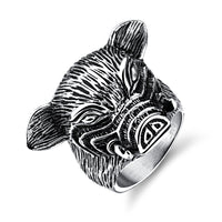 Titanium Steel Zodiac Bull Head Ring Finger Ring Punk Accessories Vintage Ring