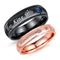 Couple's Matching Ring "His Queen" or "Her King", Men's or Women's Matching Engagement Wedding Band in Stainless Steel