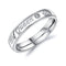 His Queen Her King Stainless Steel Couple Bands Ring with CZ Stone