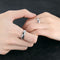 His Queen Her King Stainless Steel Couple Bands Ring with CZ Stone