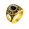 316L stainless steel Unique Design Ruby Stone Gold Ring For Men