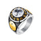 316L stainless steel Unique Design Ruby Stone Gold Ring For Men