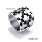 European and American Fashion Men's Rock Punk Ring Cross Retro Titanium Steel Casting Ring Wide Wide Men's Ring