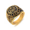 316 Stainless Steel US Army Ring, Men's Ring,Silver/gold