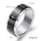 Stainless steel ring men rings for men luxury brand fashion trend Rotatable retro Bible cross black Titanium Steel finger ring