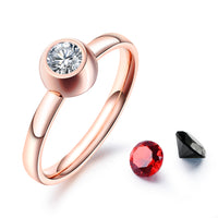 Fashion jewelry accessories exchangeable colored diamond ring jewelry big diamond ring for women