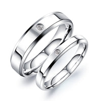 Jewels Galaxy Splendid AD Silver Plated Mesmerizing Romantinc Love Couple Rings For Women/Girls