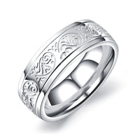 Florentine ring Florence Pattern Ring Titanium Steel Men's Ring