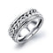 Stainless Steel Spinner Ring Band for Anniversary, Mens Rotatable Ring Relieving Anxiety and Stress