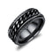 Stainless Steel Spinner Ring Band for Anniversary, Mens Rotatable Ring Relieving Anxiety and Stress