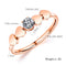 rings for women stainless steel Titanium rose gold heart diamond band rings womens jewelry for valentine gifts