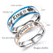 Fate Love Couples Wedding Engagement Bands for His Queen and Her King, Matching Ring Set, Stainless Steel Glass Crown, His and Hers Love Gift