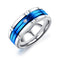 Black / Blue Ring Stainless Steel Cubic Zirconia Jewelry Men Charm Rings Anniversary Engagement Statement Band Gift for Husband