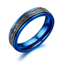 Heartbeat Couple Promise Rings for Men