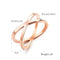 Stainless Steel X Criss Cross Ring for Women