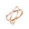 Stainless Steel X Criss Cross Ring for Women