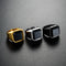 Men's Rings Stainless Steel Glass Stone Gold / Steel / Black Rings, Casual Fashion Rings