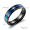 Simple Blue Line Rings for Men Stainless Steel Simple Ring Finger Anniversary Engagement Party Male Jewelry