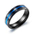 Simple Blue Line Rings for Men Stainless Steel Simple Ring Finger Anniversary Engagement Party Male Jewelry