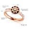 Lady Ring Rose Gold Woman's Ring Titanium Steel Elegant Luxury Zirconium Diamond Star Flower Cute Lady Casual Ring