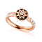 Lady Ring Rose Gold Woman's Ring Titanium Steel Elegant Luxury Zirconium Diamond Star Flower Cute Lady Casual Ring