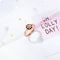 Lady Ring Rose Gold Woman's Ring Titanium Steel Elegant Luxury Zirconium Diamond Star Flower Cute Lady Casual Ring