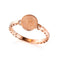 Rose Gold Stainless Steel Diamond Ring Retro Style Queen Wild Coin Jewelry