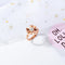 Rose gold rings for women stainless steel luxury ladies big flower rings sets woman finger ring crystal fashion kpop accessories