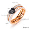 Luxury stainless steel rings for women rose gold ladies rings love finger ring crystal heart kpop accessories