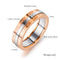 Women's Rings Titanium Steel Cubic Zircon Designated Date Calendar Rotatable Ring's For Women Rose Gold Luxury Jewelry Accessories Personality Hypoallergenic Non-fading Gift