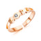 Rose Gold Rings for Women Stainless Steel Luxury Titanium Crystal Rings Women Finger Ring Sets kpop Fashion Accessories for Women