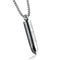 Tire Stainless Steel Pendant Necklace for Men Anniversary/Sliver,Bullet