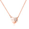 420mm+50mm Stainless Steel Necklace for Women/lady/Young Girl,18K Rose Gold Platted with Zircon, Heart & Key