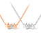 430mm Stainless Steel Necklace for Women/lady/Young Girl,18K Rose Gold Platted with Zircon