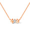 430mm Stainless Steel Necklace for Women/lady/Young Girl,18K Rose Gold Platted with Zircon