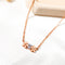 430mm Stainless Steel Necklace for Women/lady/Young Girl,18K Rose Gold Platted with Zircon