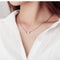 430mm Stainless Steel Necklace for Women/lady/Young Girl,18K Rose Gold Platted with Zircon