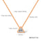 430mm Stainless Steel Necklace for Women/lady/Young Girl,18K Rose Gold Platted with Zircon,Triangle Pendant