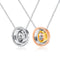 His & Hers Matching Set Necklace Pendants,Couple Pendants,Three Interlocking Braided Circles Pendant Necklace