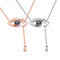 410mm+50mm Stainless Steel Necklace for Women/lady/Young Girl,18K Rose Gold Platted with Zircon,Eye & Tears