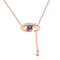 410mm+50mm Stainless Steel Necklace for Women/lady/Young Girl,18K Rose Gold Platted with Zircon,Eye & Tears